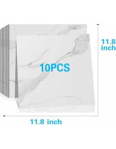 Azulejo de Pared Autoadhesivo SHOWCOLOUR 30.48x30.48cm Mármol Blanco 2