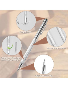 Bolígrafo de Grabado HINGTAI 4 Pcs Carburo de Tungsteno 2