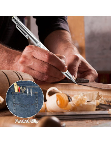 Bolígrafo de Grabado HINGTAI 4 Pcs Carburo de Tungsteno