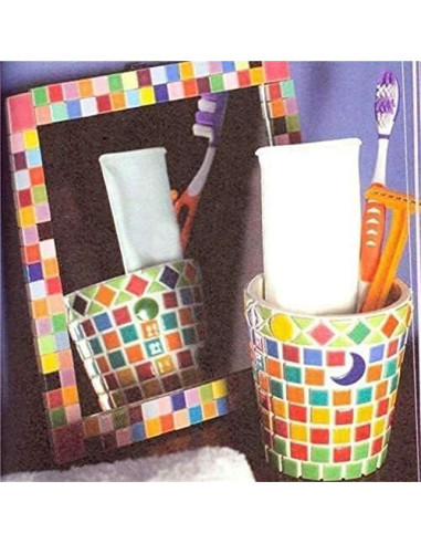 500g Azulejos Mosaico de Cristal BTMIEY 1x1 cm Decoración DIY