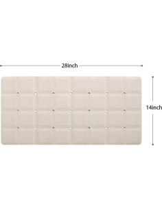 Alfombrilla de baño antideslizante Webos 71x36 cm Beige 2
