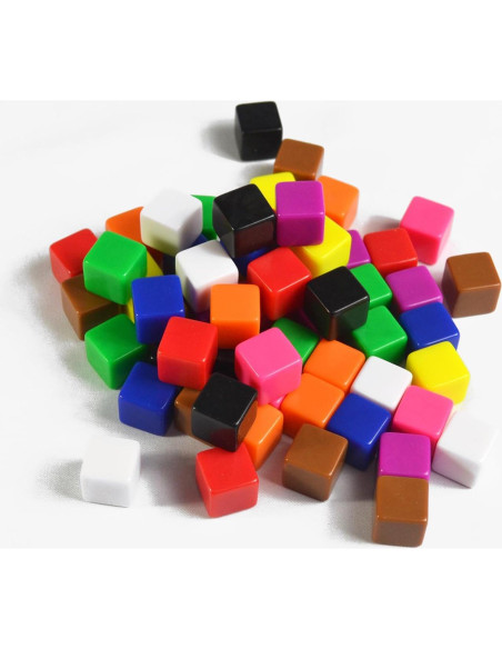 Juego de 60 Dados en Blanco Multi-color para Juegos de Mesa