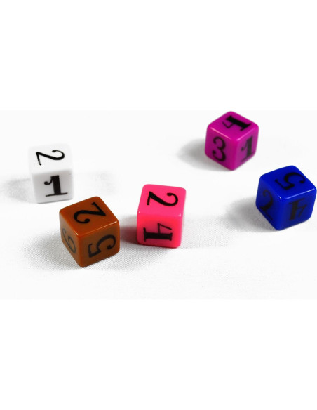 Juego de 60 Dados en Blanco Multi-color para Juegos de Mesa
