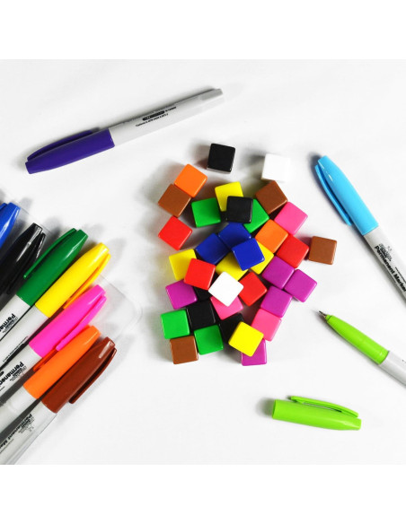 Juego de 60 Dados en Blanco Multi-color para Juegos de Mesa