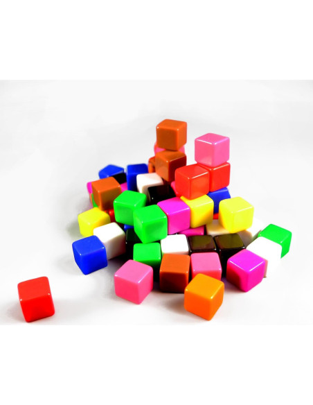 Juego de 60 Dados en Blanco Multi-color para Juegos de Mesa