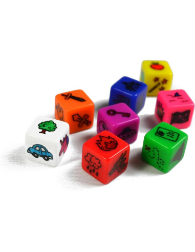 Juego de 60 Dados en Blanco Multi-color para Juegos de Mesa