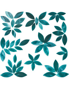 Azulejos de Mosaico Yoption 100 Piezas Vidrio Turquesa 2