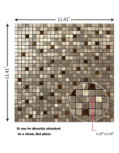Paneles de Azulejos Autoadhesivos XUANINY 10 Piezas 29x29cm Bronce 2