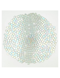 Azulejos de Cristal Cuadrados Esweny 525 Piezas Lechoso 1.1lb