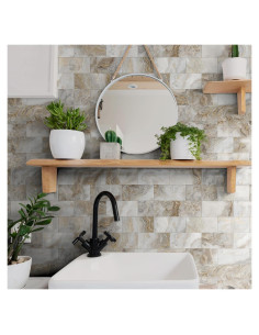 Paquete de 16 Azulejos Autoadhesivos Flicour 10x20 cm Brillo Ámbar