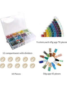 Set de 680g Azulejos Mosaico de Cristal Iridiscente Focal20 2