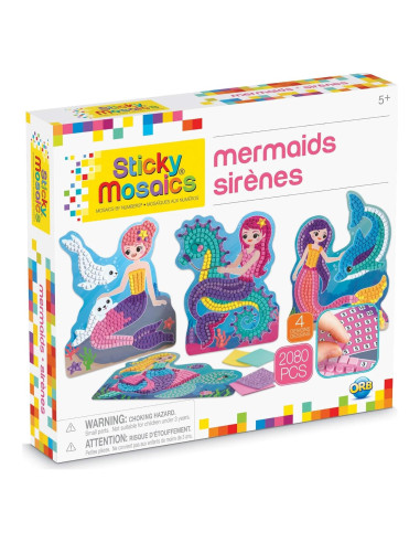 Kit de Manualidades Mosaicos Pegajosos ORB Sirenas 2080 Piezas