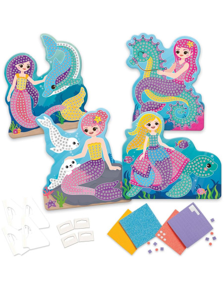 Kit de Manualidades Mosaicos Pegajosos ORB Sirenas 2080 Piezas