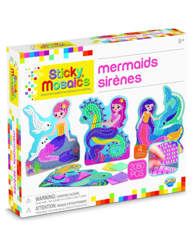 Kit de Manualidades Mosaicos Pegajosos ORB Sirenas 2080 Piezas
