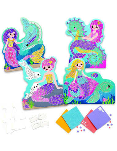 Kit de Manualidades Mosaicos Pegajosos ORB Sirenas 2080 Piezas
