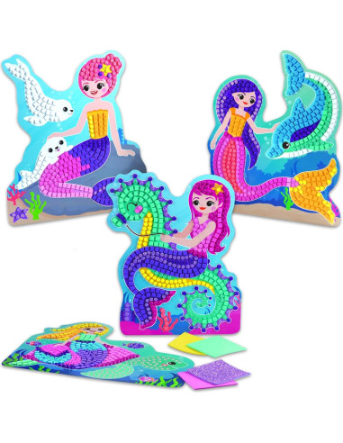 Kit de Manualidades Mosaicos Pegajosos ORB Sirenas 2080 Piezas