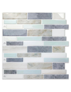 Azulejos Autoadhesivos Vamos Tile 10 Hojas 30.48x30.48cm Verde Claro