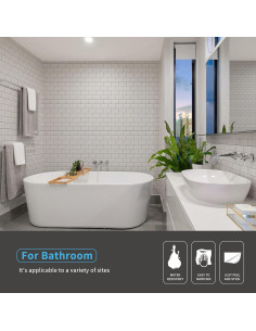 Azulejos Peel and Stick Art3d 10 Hojas 30.48x30.48 cm Blanco 2