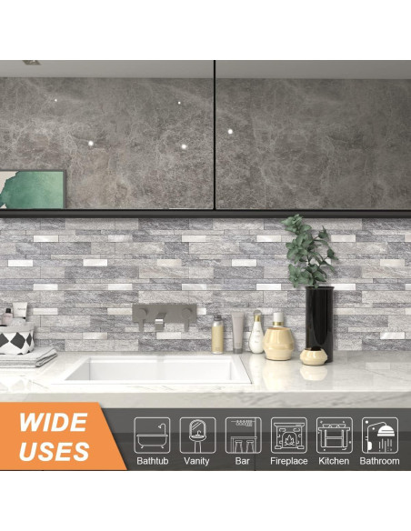 Azulejos Autoadhesivos VAOVI para Salpicadero de Cocina 10 Hojas Azulejos Autoadhesivos VAOVI para Salpicadero de Cocina 10 Hojas