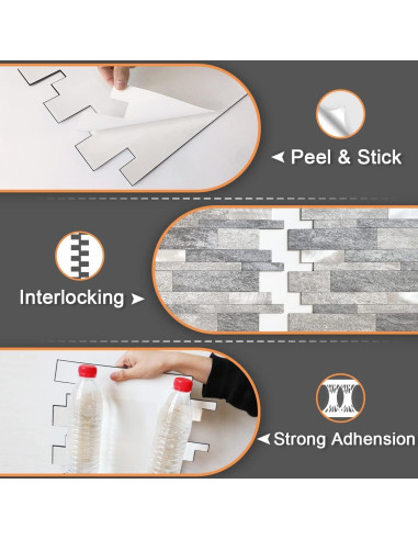 Azulejos Autoadhesivos VAOVI para Salpicadero de Cocina 10 Hojas