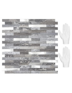 Azulejos Autoadhesivos STICKGOO PVC Madera Envejecida 10 Hojas