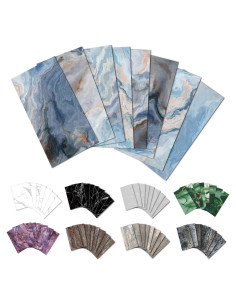 Azulejos Autoadhesivos URCOLOR 64 Piezas 10.16x20.32cm Mármol Azul