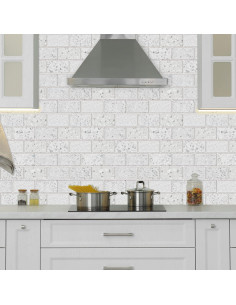 Azulejos Autoadhesivos URCOLOR 10 Hojas 30.48x30.48cm Blanco 2