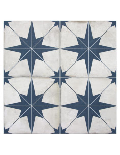Azulejo Autoadhesivo El Azulejo Plaza Estrella Azul 10 Hojas