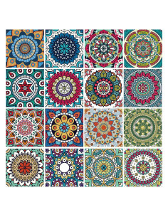 Pegatinas de Azulejos Autoadhesivas Kakofaci 16 Pcs 15x15 cm