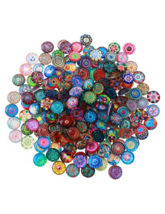 Azulejos de Mosaico de Vidrio SUPVOX 200pcs 14mm Multicolor