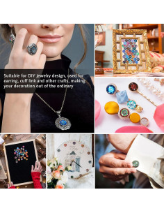 Azulejos de Mosaico de Vidrio SUPVOX 200pcs 14mm Multicolor 2