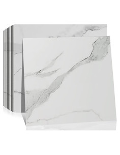 Azulejos Autoadhesivos DEKKOR Mármol Blanco Carrara 10 Hojas 30.48cm