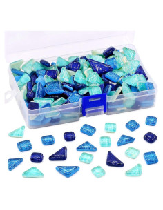 Kit de Azulejos de Mosaico de Vidrio Swpeet 450g Colores Mixtos