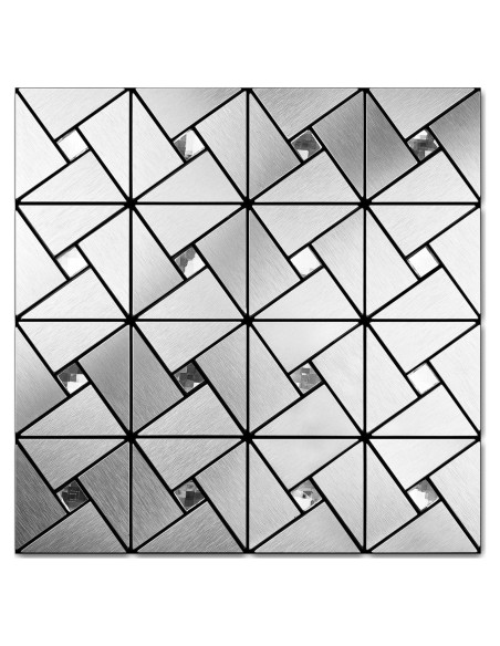 Azulejo Peel and Stick Vamos Tile Plateado 10 Hojas 30.48x30.48cm