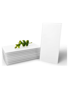 Azulejos de vidrio autoadhesivos Art3d 32 piezas 4 m blanco