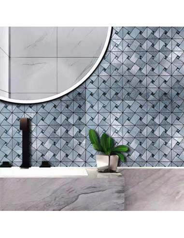 10 Hojas Azulejo Autoadhesivo Weimeisc 0.89 m Rojo