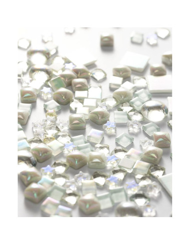 Lanyani 430 Piezas Azulejos de Mosaico de Vidrio Iridiscente