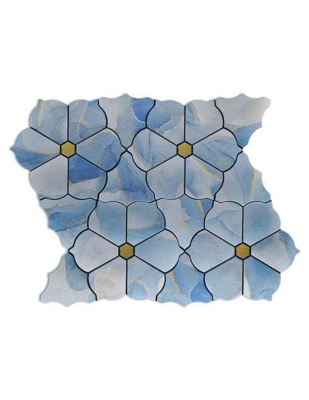 Azulejos Autoadhesivos Kieacia 10 Hojas PVC Mármol Azul 28x24cm Azulejos Autoadhesivos Kieacia 10 Hojas PVC Mármol Azul 28x24cm