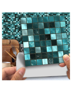 Alwayspon 25 Pcs Pegatinas de Azulejos Autoadhesivas 10x10 cm