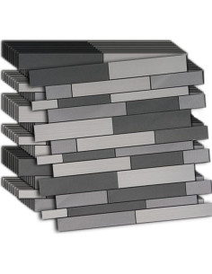 Azulejos Autoadhesivos Weimeisc 10 Hojas 28.58x32.26cm Gris 2