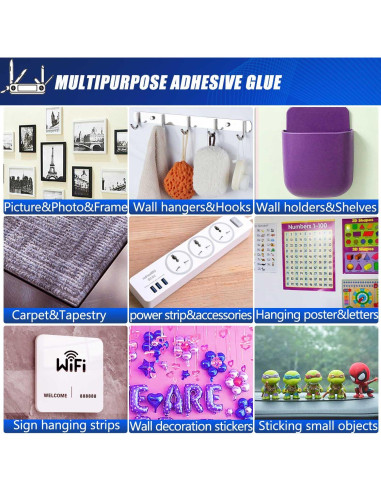 Cinta Adhesiva Doble Cara ZMUAXUAN 3m Reutilizable Transparente