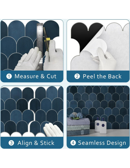 Azulejo Autoadhesivo 3D SUNWINGS Escamas de Pescado Azul 10 Hojas Azulejo Autoadhesivo 3D SUNWINGS Escamas de Pescado Azul 10 Hojas