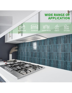 Azulejos Autoadhesivos LONGKING 10 Piezas 29x22.9cm Azul 2