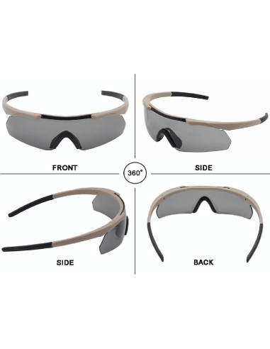 Gafas Tácticas GALAXYLENSE con 3 Lentes Reemplazo