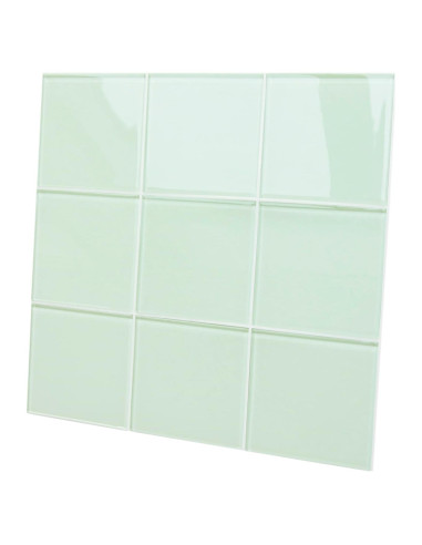 Azulejo de vidrio verde autoadhesivo CASAPALACE 30.48x30.48 cm