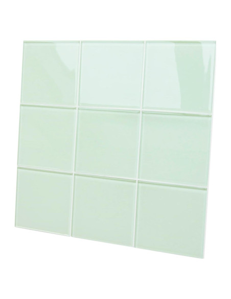 Azulejo de vidrio verde autoadhesivo CASAPALACE 30.48x30.48 cm