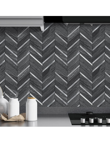 Azulejos Autoadhesivos Art3d 10 Hojas Espiga PVC 9.29 m