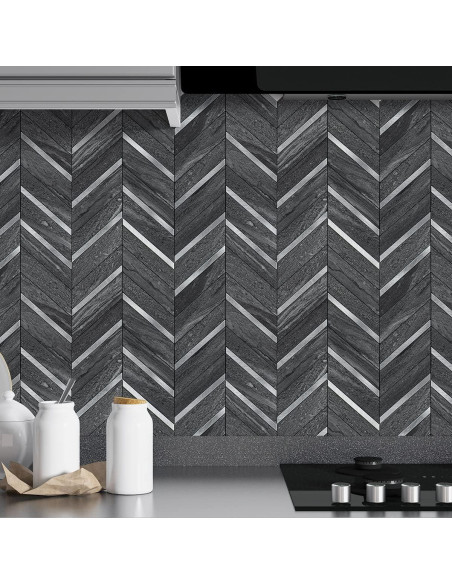 Azulejos Autoadhesivos Art3d 10 Hojas Espiga PVC 9.29 m