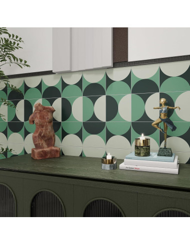 Azulejo Autoadhesivo COLAMO Verde 10 Piezas 19.81cm