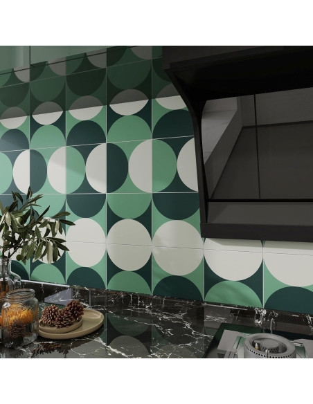 Azulejo Autoadhesivo COLAMO Verde 10 Piezas 19.81cm